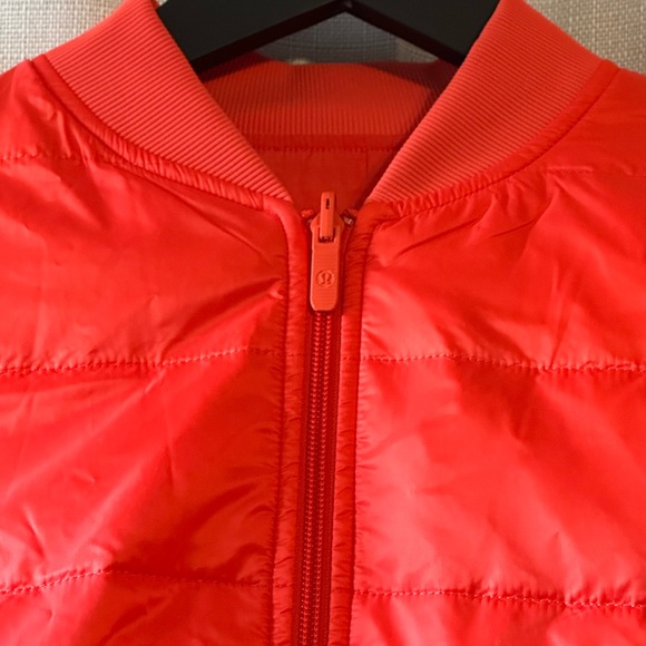 Lululemon Non Stop Bomber Reversible Jacket: Autumn Red sz8 RARE - Picture 12 of 15